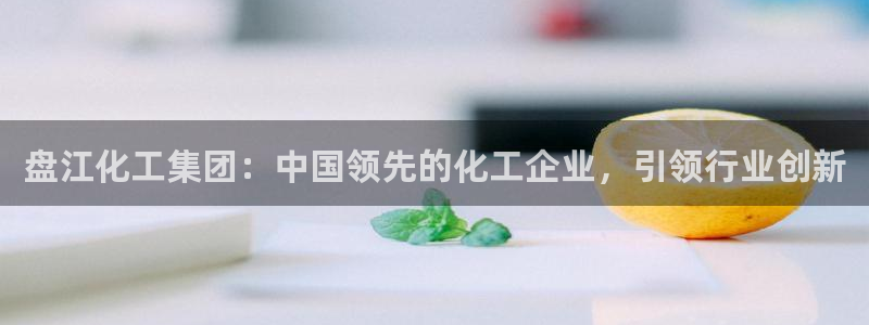 球盟会网址多少：盘江化工集团：中国领先的化工企业，引领行业创