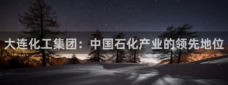 球盟会qm：大连化工集团：中国石化产业的领先地位