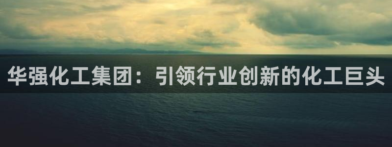球盟会电子：华强化工集团：引领行业创新的化工巨头