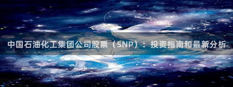 球盟会官网：中国石油化工集团公司股票（SNP）：投资指南和最