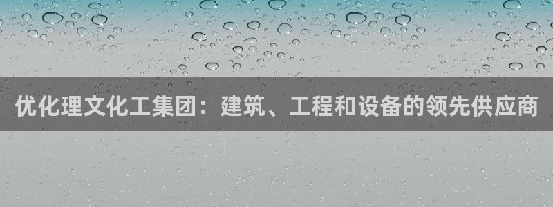 球盟会网页登录app下载地址：优化理文化工集团：建筑、工程和