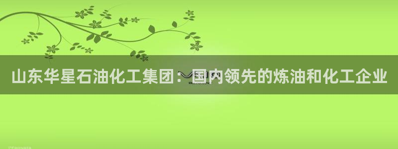 球盟会网页版登陆：山东华星石油化工集团：国内领先的炼油和化工
