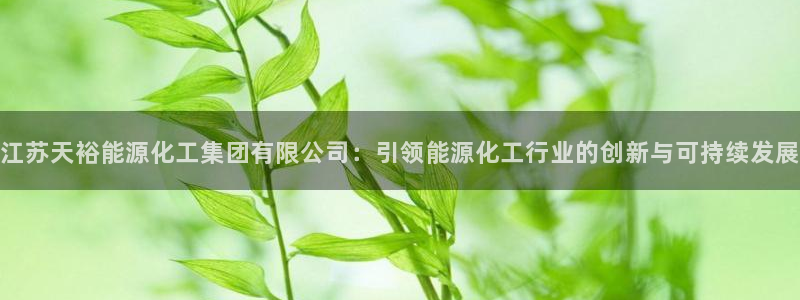球盟会app最新地址下载：江苏天裕能源化工集团有限公司：引领