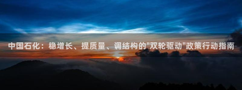 球盟会电子：中国石化：稳增长、提质量、调结构的\