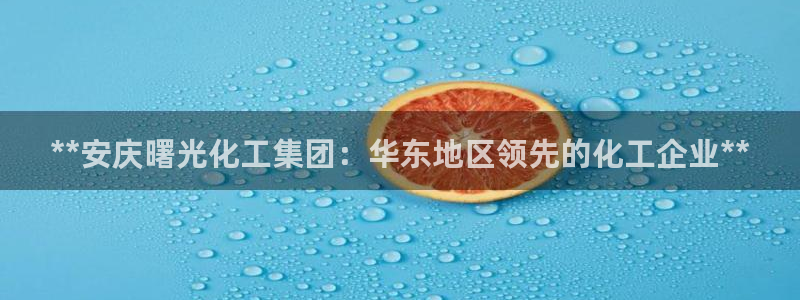 球盟会网址：**安庆曙光化工集团：华东地区领先的化工企业**